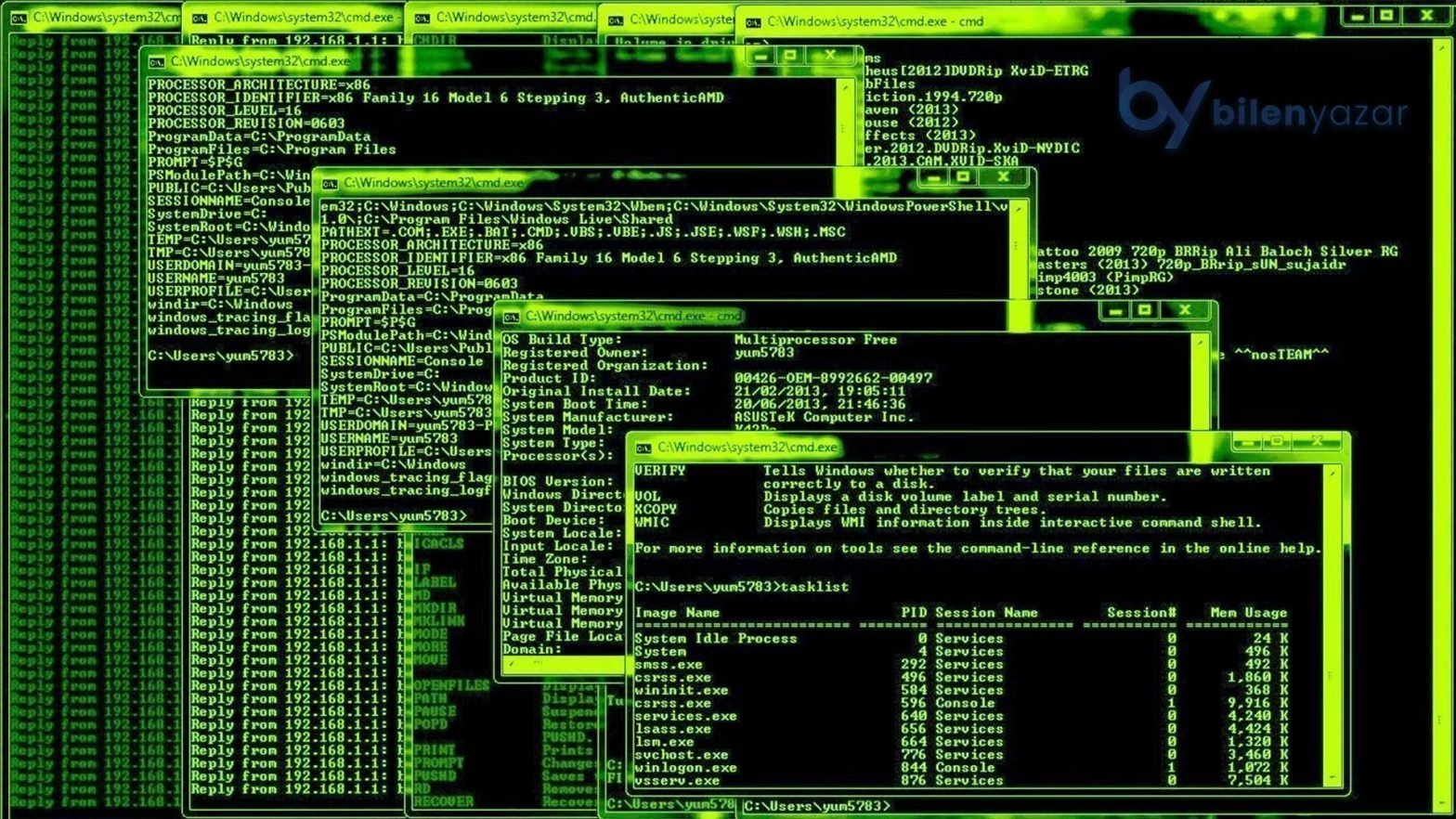 Tüm CMD komutları , CMD Komutları Hack